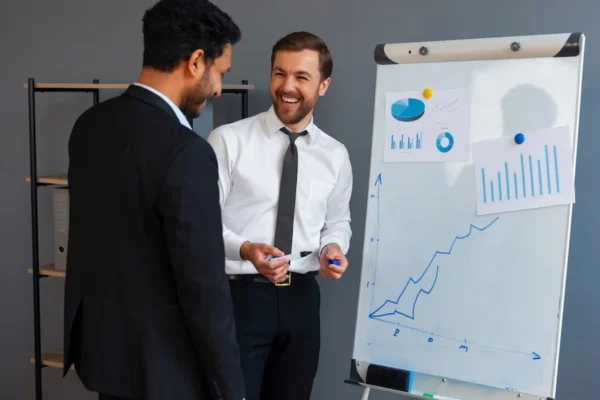 Consultant in a boardroom